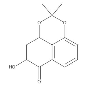 2,4,5-Trihydroxy-1-tetralone 4,5-acetonide, trans-(+/-)- Structure
