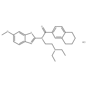 N-[2-(Diethylamino)ethyl]-N-(6-methoxy-1,3-benzothiazol-2-YL)-5,6,7,8-tetrahydronaphthalene-2-carboxamide hydrochloride Structure