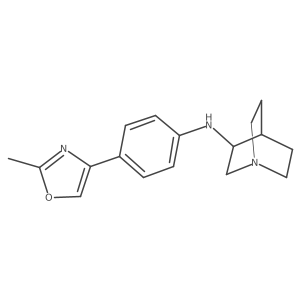 N-[4-(2-methyl-1,3-oxazol-4-yl)phenyl]-1-azabicyclo[2.2.2]octan-3-amine结构式