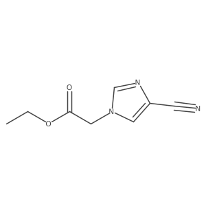 ethyl 2-(4-cyano-1H-imidazol-1-yl)acetate结构式
