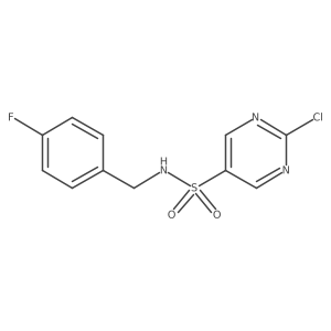 2-Chloro-N-(4-fluorobenzyl)pyrimidine-5-sulfonamide结构式