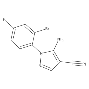 5-Amino-1-(2-bromo-4-fluorophenyl)-1H-pyrazole-4-carbonitrile Structure