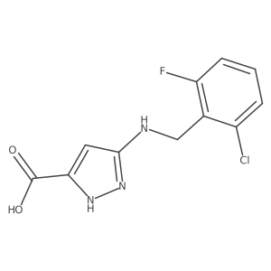 3-((2-Chloro-6-fluorobenzyl)amino)-1H-pyrazole-5-carboxylic acid Structure