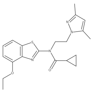 N-(2-(3,5-dimethyl-1H-pyrazol-1-yl)ethyl)-N-(4-ethoxybenzo[d]thiazol-2-yl)cyclopropanecarboxamide Structure