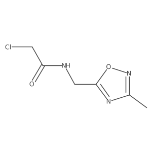 2-chloro-N-[(3-methyl-1,2,4-oxadiazol-5-yl)methyl]acetamide结构式