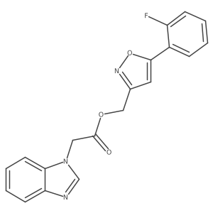 (5-(2-fluorophenyl)isoxazol-3-yl)methyl 2-(1H-benzo[d]imidazol-1-yl)acetate Structure