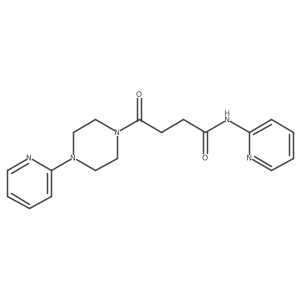 4-oxo-N-(2-pyridyl)-4-[4-(2-pyridyl)piperazino]butanamide结构式