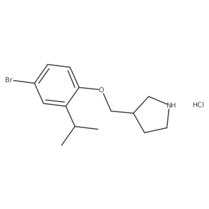 3-[(4-Bromo-2-isopropylphenoxy)methyl]pyrrolidine hydrochloride Structure