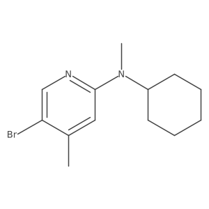 5-bromo-N-cyclohexyl-N,4-dimethylpyridin-2-amine结构式