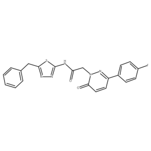 N-[(2E)-5-benzyl-1,3,4-thiadiazol-2(3H)-ylidene]-2-[3-(4-fluorophenyl)-6-oxopyridazin-1(6H)-yl]acetamide结构式