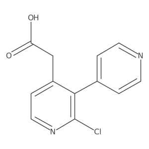 2-(2-Chloro-3-pyridin-4-ylpyridin-4-yl)acetic acid结构式