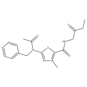 Methyl 2-[({2-[acetyl(benzyl)amino]-4-methyl-1,3-thiazol-5-yl}carbonyl)amino]acetate Structure