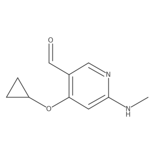 4-Cyclopropoxy-6-(methylamino)nicotinaldehyde结构式