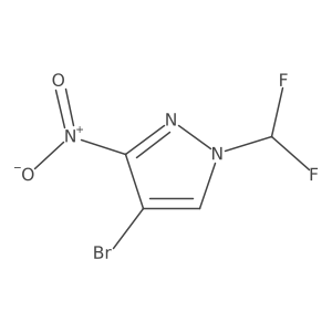 4-bromo-1-(difluoromethyl)-3-nitro-1H-pyrazole Structure