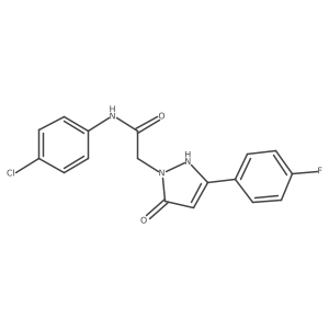 N-(4-chlorophenyl)-2-(3-(4-fluorophenyl)-5-oxo-2,5-dihydro-1H-pyrazol-1-yl)acetamide Structure