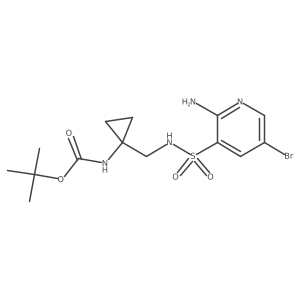 Tert-butyl 1-((2-amino-5-bromopyridine-3-sulfonamido)methyl)cyclopropylcarbamate Structure