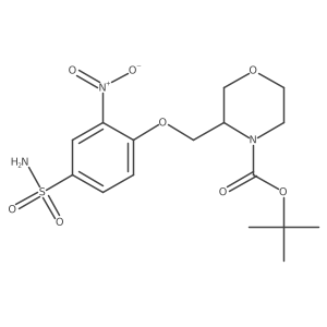 Tert-butyl 3-[(2-nitro-4-sulfamoylphenoxy)methyl]morpholine-4-carboxylate Structure