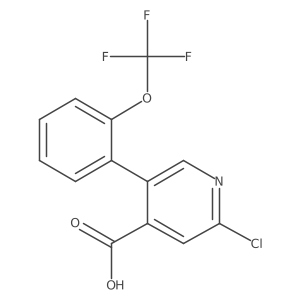 2-Chloro-5-(2-(trifluoromethoxy)phenyl)isonicotinic acid Structure