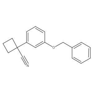 1-[3-(Benzyloxy)phenyl]cyclobutane-1-carbonitrile结构式