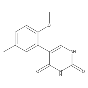 (2,4)-Dihydroxy-5-(2-methoxy-5-methylphenyl)pyrimidine结构式