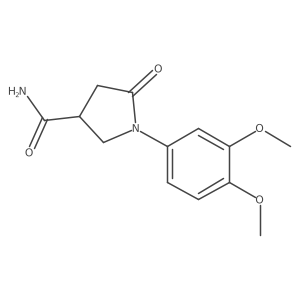 1-(3,4-Dimethoxyphenyl)-5-oxopyrrolidine-3-carboxamide结构式