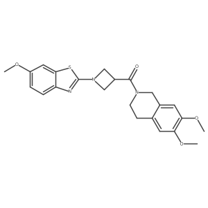 (6,7-dimethoxy-3,4-dihydroisoquinolin-2(1H)-yl)(1-(6-methoxybenzo[d]thiazol-2-yl)azetidin-3-yl)methanone Structure