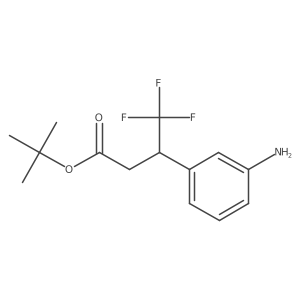 Tert-butyl 3-(3-aminophenyl)-4,4,4-trifluorobutanoate结构式