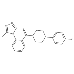 [4-(4-fluorophenyl)piperazin-1-yl][2-(5-methyl-1H-tetrazol-1-yl)phenyl]methanone Structure