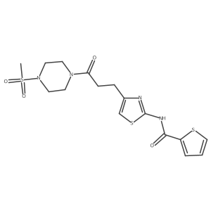N-(4-(3-(4-(methylsulfonyl)piperazin-1-yl)-3-oxopropyl)thiazol-2-yl)thiophene-2-carboxamide Structure