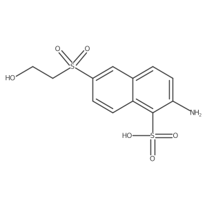 2-Amino-6-[(2-hydroxyethyl)sulfonyl]-1-naphthalenesulfonic acid结构式