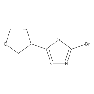 2-Bromo-5-(oxolan-3-yl)-1,3,4-thiadiazole Structure