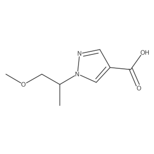 1-(1-methoxypropan-2-yl)-1H-pyrazole-4-carboxylic acid结构式