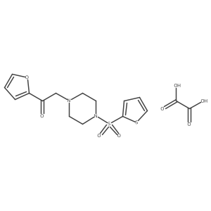 1-(Furan-2-yl)-2-(4-(thiophen-2-ylsulfonyl)piperazin-1-yl)ethanone oxalate Structure