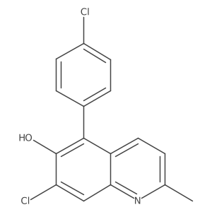 7-Chloro-5-(4-chlorophenyl)-2-methylquinolin-6-ol结构式