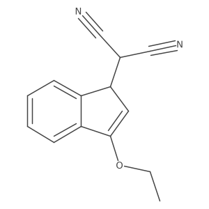 Propanedinitrile, 2-(3-ethoxy-1H-inden-1-yl)- Structure