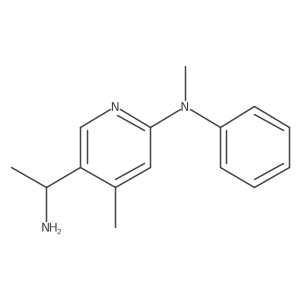 5-(1-Aminoethyl)-N,4-dimethyl-N-phenylpyridin-2-amine结构式