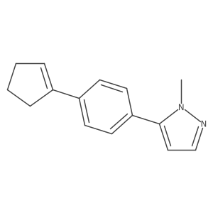 5-[4-(1-Cyclopenten-1-yl)phenyl]-1-methyl-1h-pyrazole结构式