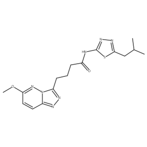 4-(6-methoxy[1,2,4]triazolo[4,3-b]pyridazin-3-yl)-N-[5-(2-methylpropyl)-1,3,4-thiadiazol-2-yl]butanamide结构式