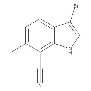 3-Bromo-6-methyl-1H-indole-7-carbonitrile Structure