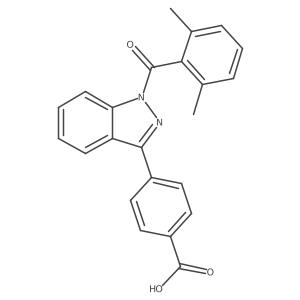 4-[1-(2,6-Dimethylbenzoyl)-1H-indazol-3-yl]benzoic acid结构式