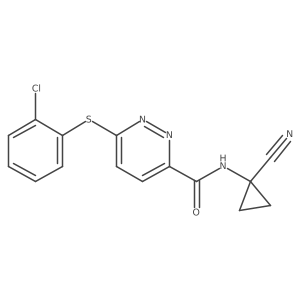 6-[(2-chlorophenyl)sulfanyl]-N-(1-cyanocyclopropyl)pyridazine-3-carboxamide结构式