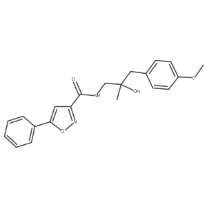 N-(2-hydroxy-3-(4-methoxyphenyl)-2-methylpropyl)-5-phenylisoxazole-3-carboxamide结构式
