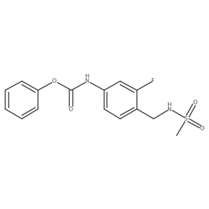 Phenyl 3-fluoro-4-(methylsulfonamidomethyl)phenylcarbamate结构式