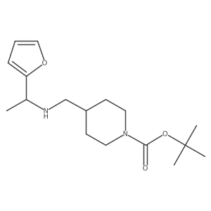 tert-Butyl 4-(((1-(furan-2-yl)ethyl)amino)methyl)piperidine-1-carboxylate结构式