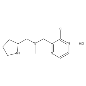 1-(3-chloropyrazin-2-yl)-N-methyl-N-(pyrrolidin-2-ylmethyl)methanamine hydrochloride结构式