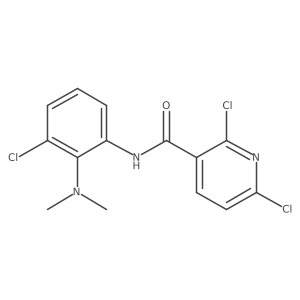 2,6-dichloro-N-[3-chloro-2-(dimethylamino)phenyl]pyridine-3-carboxamide结构式
