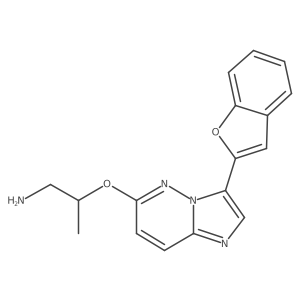 (S)-2-((3-(benzofuran-2-yl)imidazo[1,2-b]pyridazin-6-yl)oxy)propan-1-amine Structure