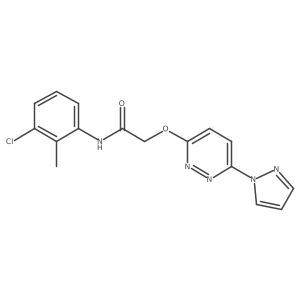 2-((6-(1H-pyrazol-1-yl)pyridazin-3-yl)oxy)-N-(3-chloro-2-methylphenyl)acetamide Structure