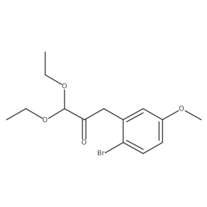 2-Propanone, 3-(2-bromo-5-methoxyphenyl)-1,1-diethoxy- Structure