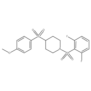 1-((2,6-Difluorophenyl)sulfonyl)-4-((4-methoxyphenyl)sulfonyl)piperidine结构式